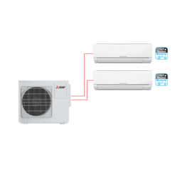 Сплит-система MITSUBISHI ELECTRIC: один наружный блок для двух помещений