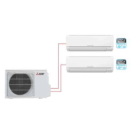 MITSUBISHI ELECTRIC MSZ-HJ25VA-ER1*2 / MXZ-2HJ40VA-ER1 мульти сплит-система MITSUBISHI ELECTRIC MSZ-HJ25VA-ER1*2 / MXZ-2HJ40VA-ER1 мульти сплит-система