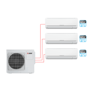 MITSUBISHI ELECTRIC MSZ-HJ25VA ER1*2 + MSZ-HJ35VA ER1 / MXZ-3HJ50VA ER1 мульти сплит-система